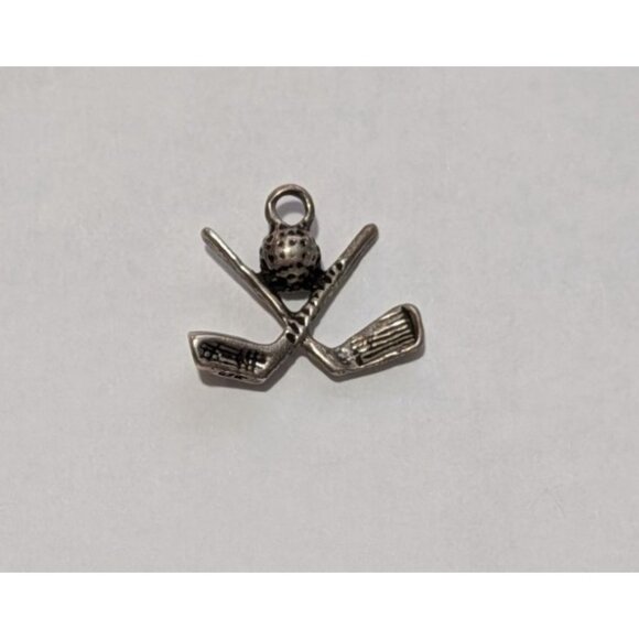 Miniature Silver Golf Clubs & Ball Charm Pendant - Picture 4 of 15